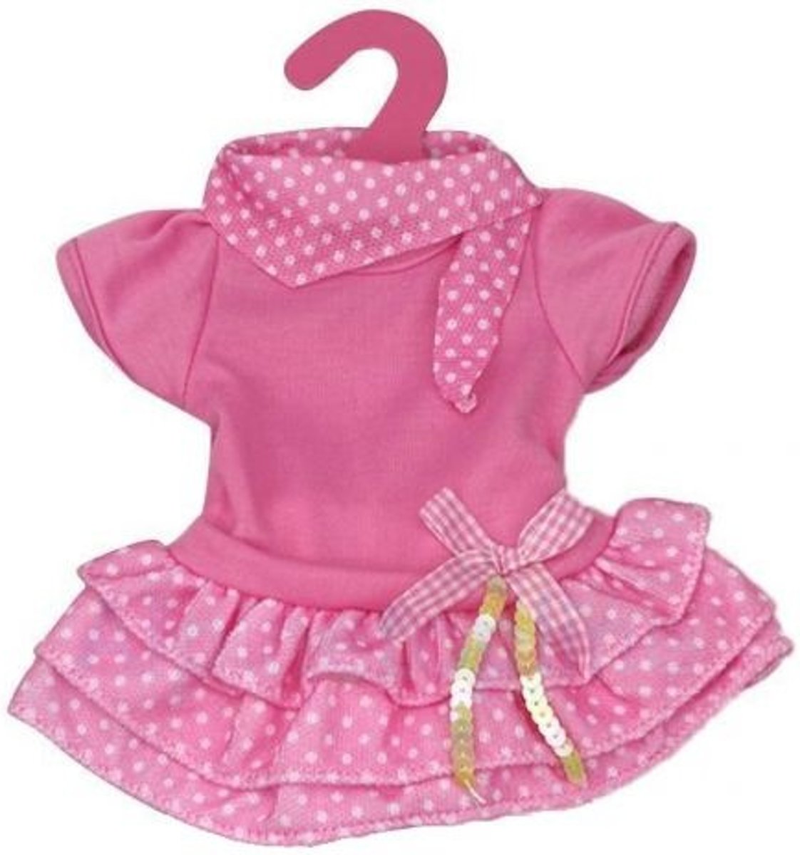 Gerardos Toys Babypoppenjurk Drielaags 46 Cm Roze